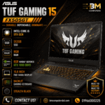 ASUS TUF Gaming 15 FX505GT | Intel Core i5-9th Gen | 512GB SSD | 8GB RAM | 6GB NVIDIA GTX 1650 DDR5 Graphics | 15.6 inch FHD 144Hz Display | Stealth Black