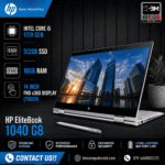 HP EliteBook 1040 G8 | Intel Core i5 - 11th Gen | 512GB SSD | 16GB RAM | 14 inch FHD x360 Display (Touch)