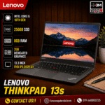 Lenovo ThinkPad 13s | Intel Core i5- 10th Gen | 256GB SSD | 8GB RAM | 2GB Dedicated Graphics | 13.3 inch FHD IPS Display